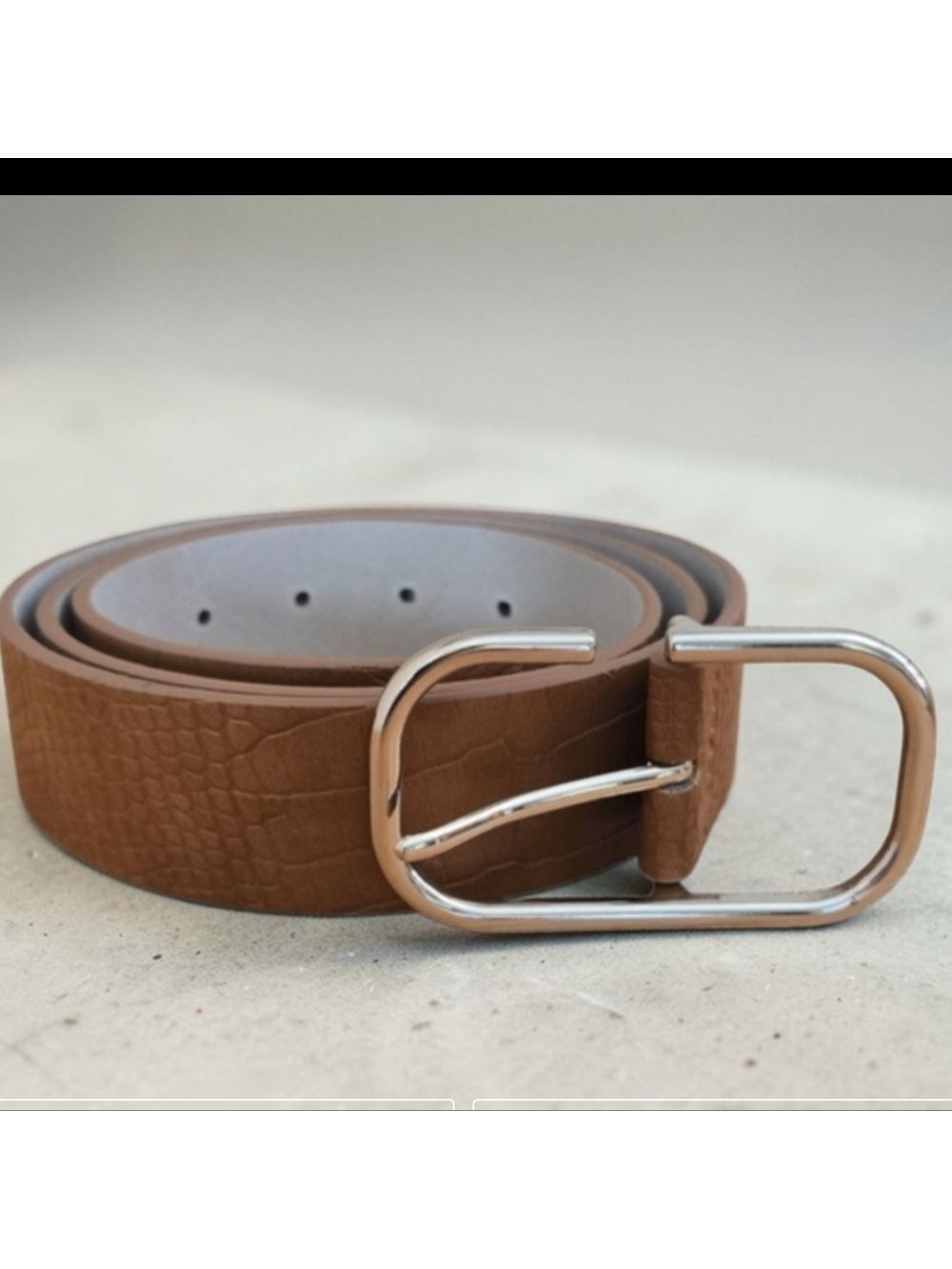 White House Black Market Snake Print Leather Belt M NWOT